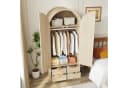 OKWISH Kleiderschrank Regal Rattan Bild 1