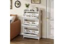 OKWISH Schuhschrank Weiß mit 6 Fächern und Vakuumformdesign Bild 2