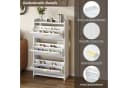 OKWISH Schuhschrank Weiß mit 6 Fächern und Vakuumformdesign Bild 5