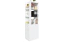 OKWISH Hochschrank Weiß Schmales Bücherregal mit Schubladen Bild 5
