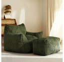 OKWISH Sofa Sitzsack Grün mit Ottoman - Ergonomisches Lounge-Sofa Bild 2