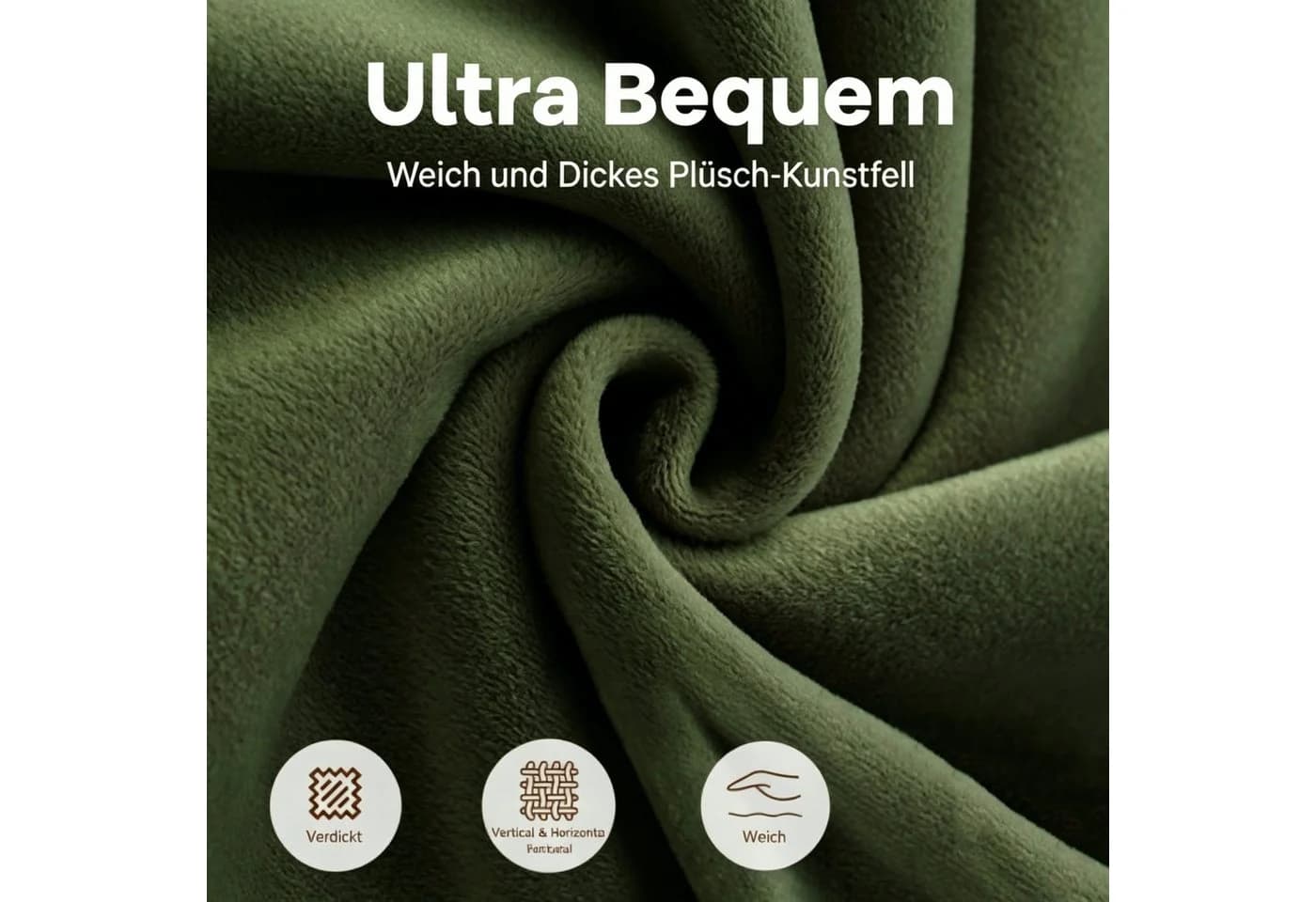 OKWISH Sofa Sitzsack Grün mit Ottoman - Ergonomisches Lounge-Sofa - Bild 4