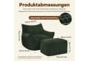 OKWISH Sofa Sitzsack Grün mit Ottoman - Ergonomisches Lounge-Sofa Bild 5