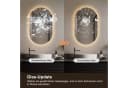 OKWISH LED Badspiegel Oval Silber Antibeschlag Dimmbar Touch-Sensor Bild 4