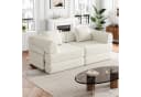 OKWISH Schlafsofa Modernes Chenille-Sofa 2-in-1 mit Stauraum Beige Bild 2