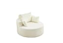 OKWISH Relaxsessel Modern Beige Chenille mit Kopfstütze Bild 1