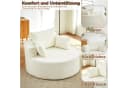 OKWISH Relaxsessel Modern Beige Chenille mit Kopfstütze Bild 4