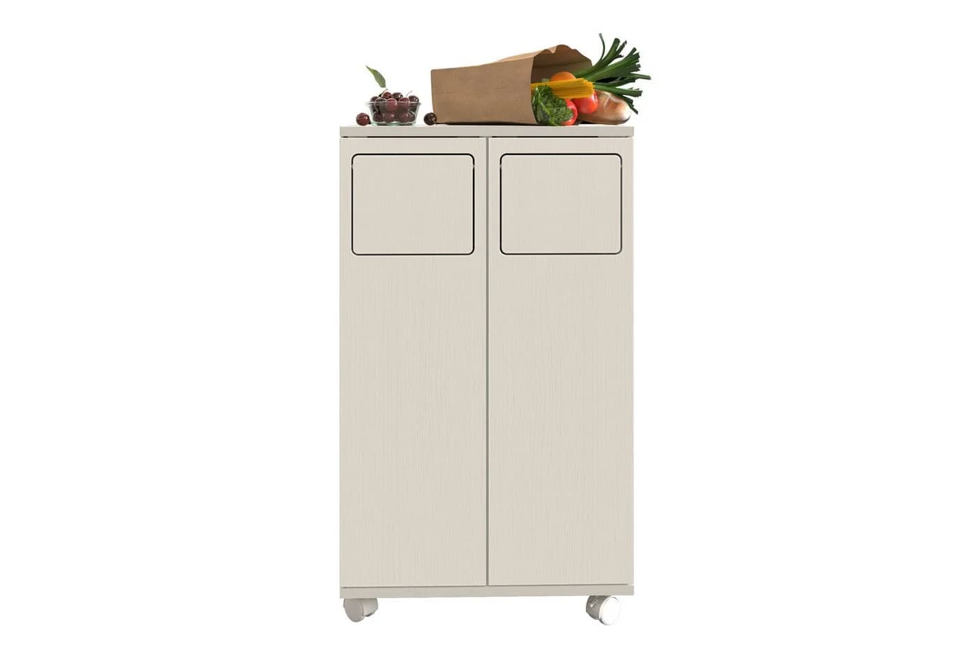 OKWISH Sideboard Mülltrennung Weiß Eiche-Optik - Bild 5