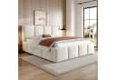 OKWISH Polsterbett 180x200 cm Beige Chenille mit Lattenrost Bild 3