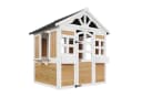 OKWISH Kinder-Holzhaus mit Tür & Fenster, wetterfest Bild 3