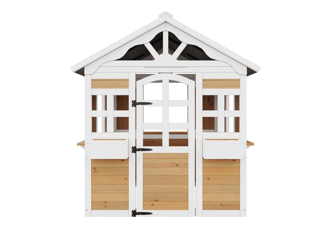 OKWISH Kinder-Holzhaus mit Tür & Fenster, wetterfest - Bild 4