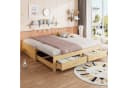 OKWISH Schlafsofa Ausziehbar Weiß mit Schubladen & Lattenrost Bild 2