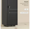OKWISH Badschrank Schwarz Hochschrank mit Schublade Bild 3
