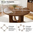 OKWISH Runder Esstisch Walnuss Skandinavisches Design Bild 5