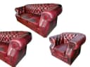 JVmoebel Chesterfield-Sofa Sitzgruppe Oxford Set Echtes Leder Braun Bild 1