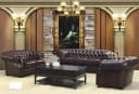 JVmoebel Chesterfield-Sofa Sitzgruppe Oxford Set Echtes Leder Braun Bild 2