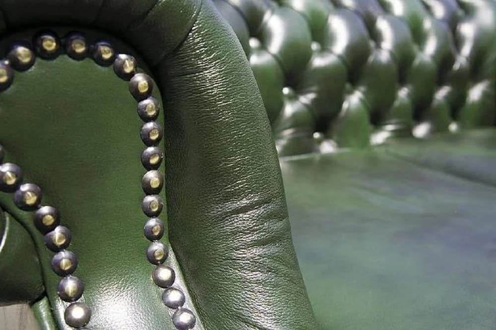 JVmoebel Chesterfield-Sofa Sitzgruppe Oxford Set Echtes Leder Braun - Bild 5
