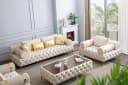 Xlmoebel Chesterfield Couchtisch Weiß Edelstahl Modern Rechteckig Bild 1