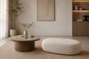 Xlmoebel Couchtisch-Set Modern Braun mit Hocker Bild 1