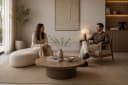 Xlmoebel Couchtisch-Set Modern Braun mit Hocker Bild 3