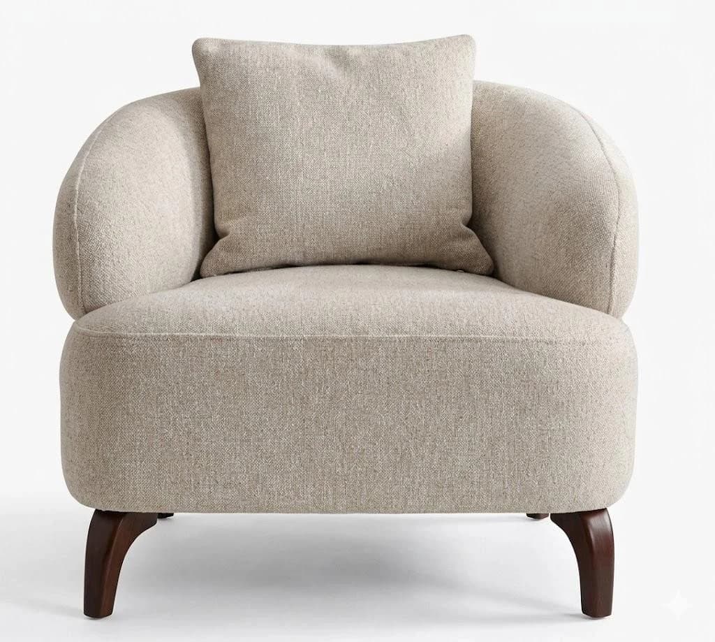 JVmoebel Polstergarnitur 4-tlg. Beige Holzgestell Modern