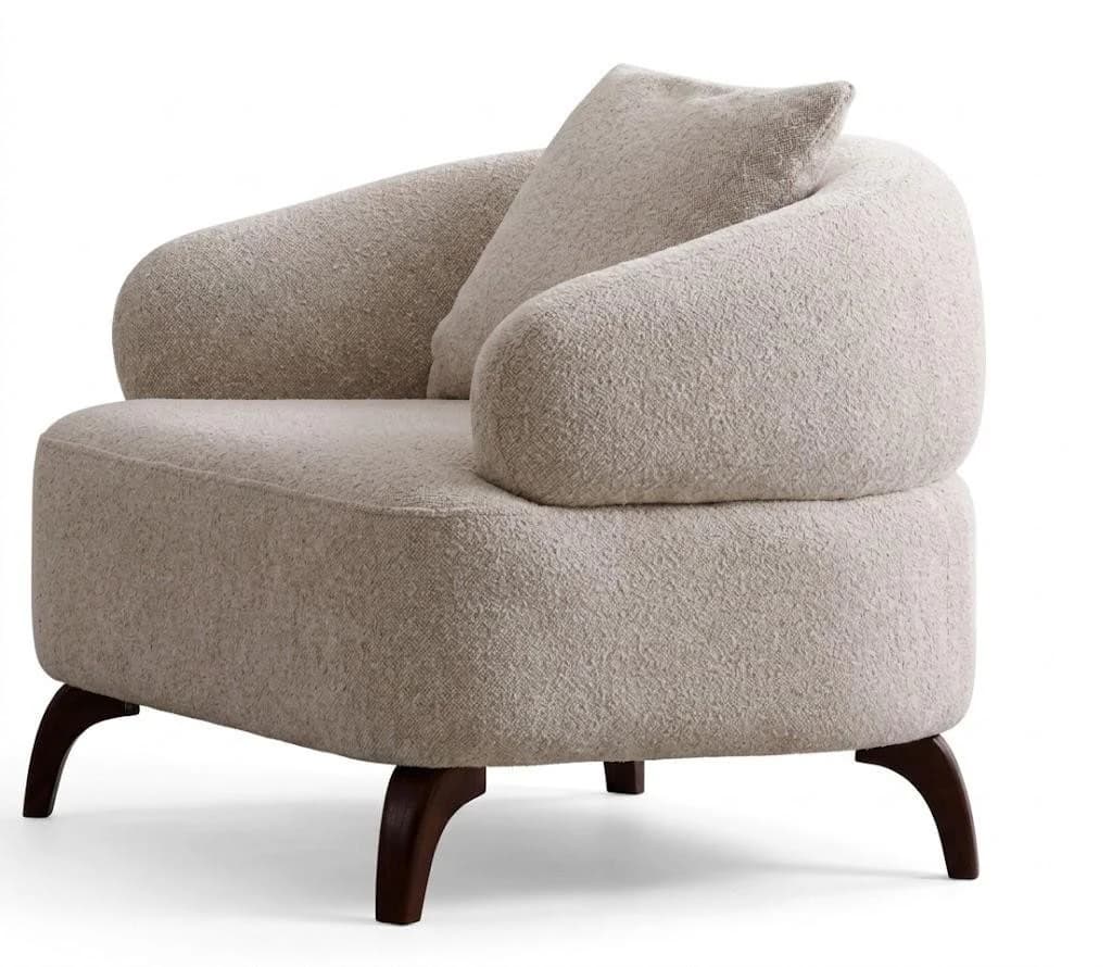 JVmoebel Polstergarnitur 4-tlg. Beige Holzgestell Modern - Bild 3