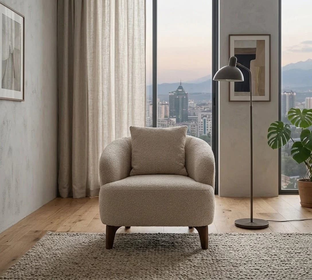 JVmoebel Polstergarnitur 3-tlg. Beige Holzgestell Modern - Bild 5