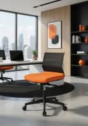 JVmoebel Bürostuhl Orange Ergonomische Rückenlehne Stabiles Gestell Bild 2