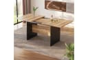MODFU Ausziehbarer Esstisch 140–180 cm MDF Dark Walnut Schwarz Bild 2