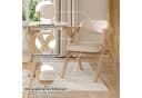 MODFU Esszimmerstuhl 6er-Set klappbar Massivholz Leinen Beige Bild 4