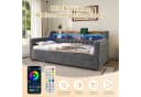 MODFU Schlafsofa Samt-Polsterbett mit LED-Beleuchtung und USB-C-Anschluss Bild 4