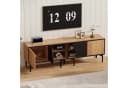 MODFU TV-Schrank 160 cm Naturholz Schwarz Modern Bild 1