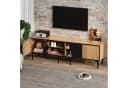 MODFU TV-Schrank 160 cm Naturholz Schwarz Modern Bild 3