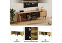 MODFU TV-Schrank 160 cm Naturholz Schwarz Modern Bild 4