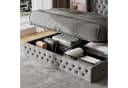 MODFU Polsterbett Doppelbett mit Bettkasten Chesterfield-Design Bild 5