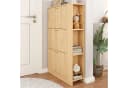 MODFU Schuhschrank mit 3 Türen und offenen Fächern Beige Bild 4