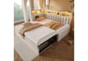 MODFU Polsterbett mit LED, Bluetooth & USB-C Beige Ausziehbett Bild 1