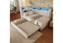 MODFU Polsterbett mit LED, Bluetooth & USB-C Beige Ausziehbett Bild 2
