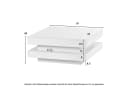 MODFU Quadratischer Couchtisch Weiß mit LED-Licht und drehbarer Platte Bild 3