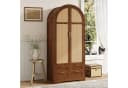 MODFU Kleiderschrank Nussbaum Rattan-Türen Bild 2