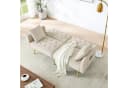 MODFU Schlafsofa 2-Sitzer Beige Samt mit verstellbarer Rückenlehne Bild 4
