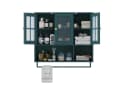 MODFU Hängeschrank 3 Türen Dunkelgrün Glas Handtuchhalter Bild 5