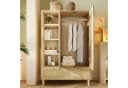 MODFU Kleiderschrank 180x120x50 cm Rattanflecht-Optik Eiche Bild 2