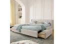 MODFU Polsterbett Beige mit Stauraum & USB-Anschluss Bild 2