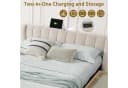 MODFU Polsterbett Beige mit Stauraum & USB-Anschluss Bild 5