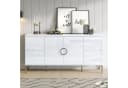 MODFU Sideboard Hochglanz Weiß Grifflos 4 Schubladen Bild 3