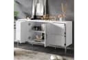 MODFU Sideboard Hochglanz Weiß Grifflos 4 Schubladen Bild 5