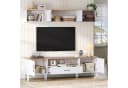 MODFU TV-Schrank Mediawand Weiß 180 cm mit Hängevitrine Bild 3