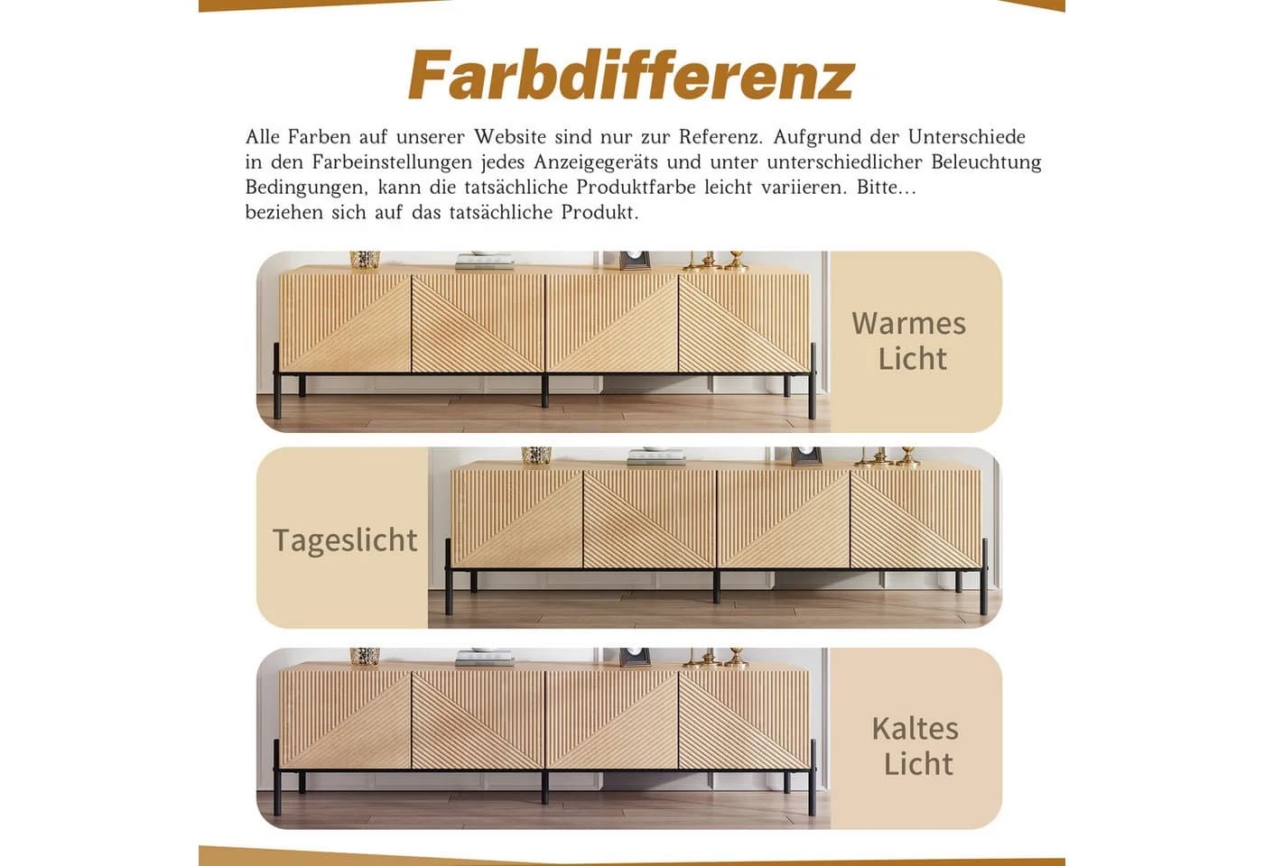 MODFU TV-Schrank mit 4 Türen und Kabelmanagement - Bild 5