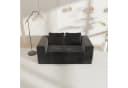 MODFU 2-Sitzer Bodensofa Schwarz Cord Ohne Aufbau Bild 2